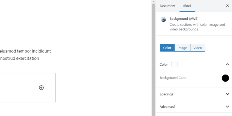Parallax option in Gutenberg