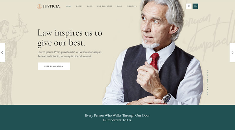 Justicia WordPress Theme