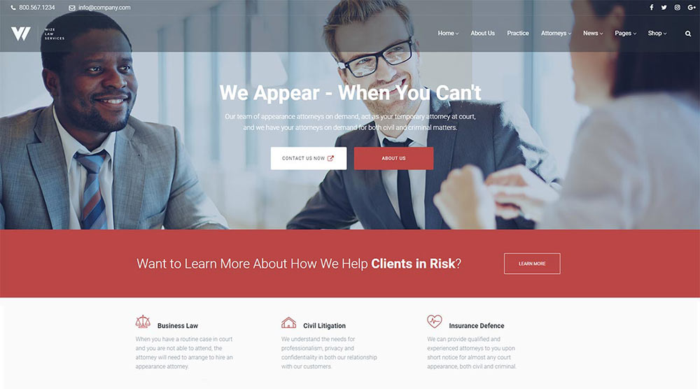 WizeLaw WordPress Theme