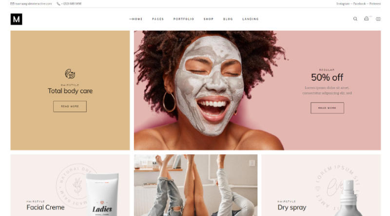 Marra Cosmetics WordPress Themes