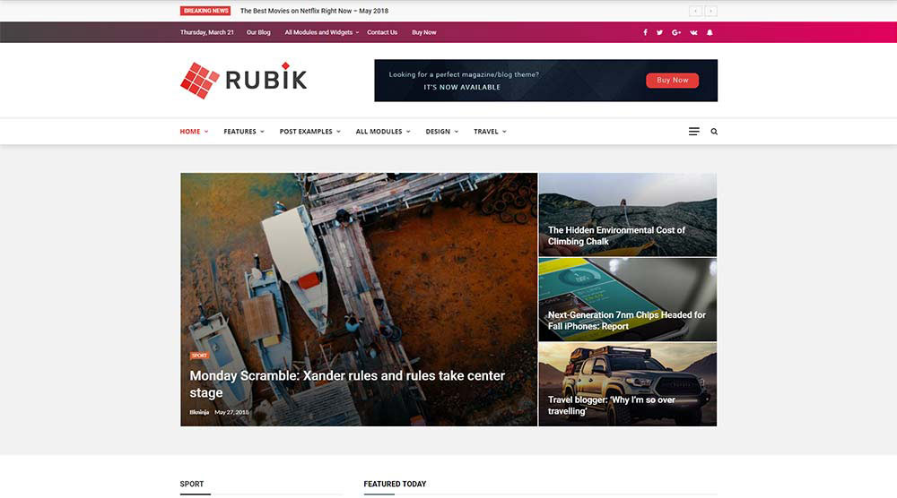 Rubik WordPress Theme