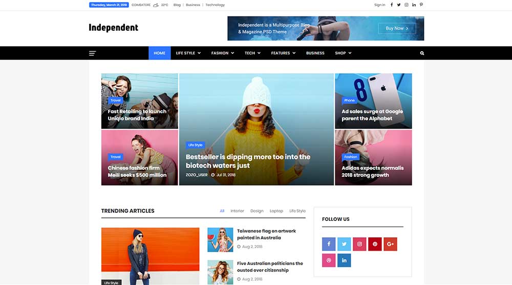 Independent WordPress Theme