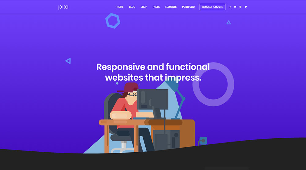 20+ отличных тем WordPress с Slider Revolution 13 Pixi WordPress Theme with Slider