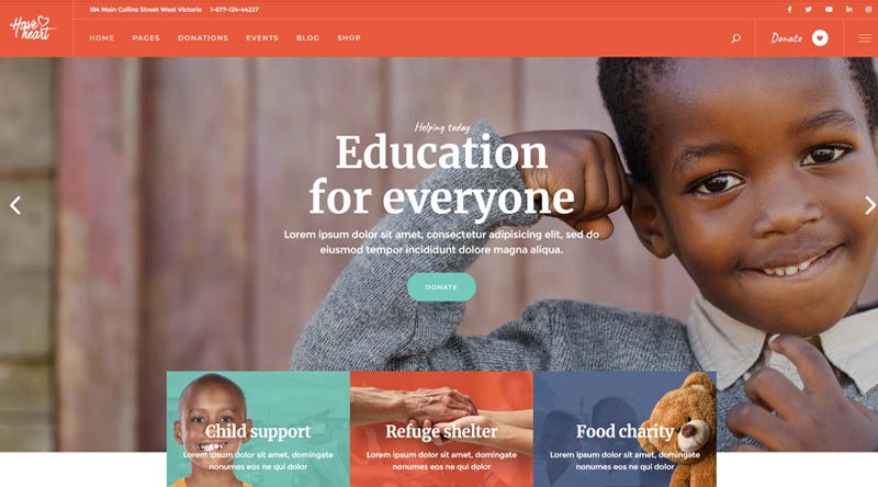20+ отличных тем WordPress с Slider Revolution 19 HaveHeart Wordpress Theme