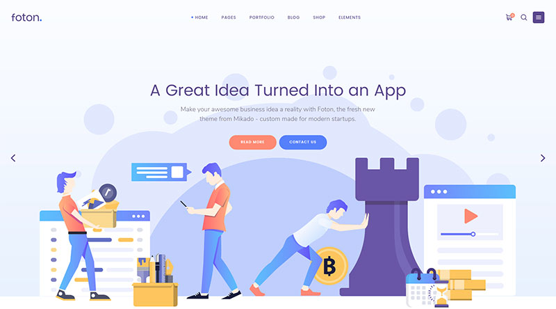 20+ отличных тем WordPress с Slider Revolution 12 Foton WordPress Theme