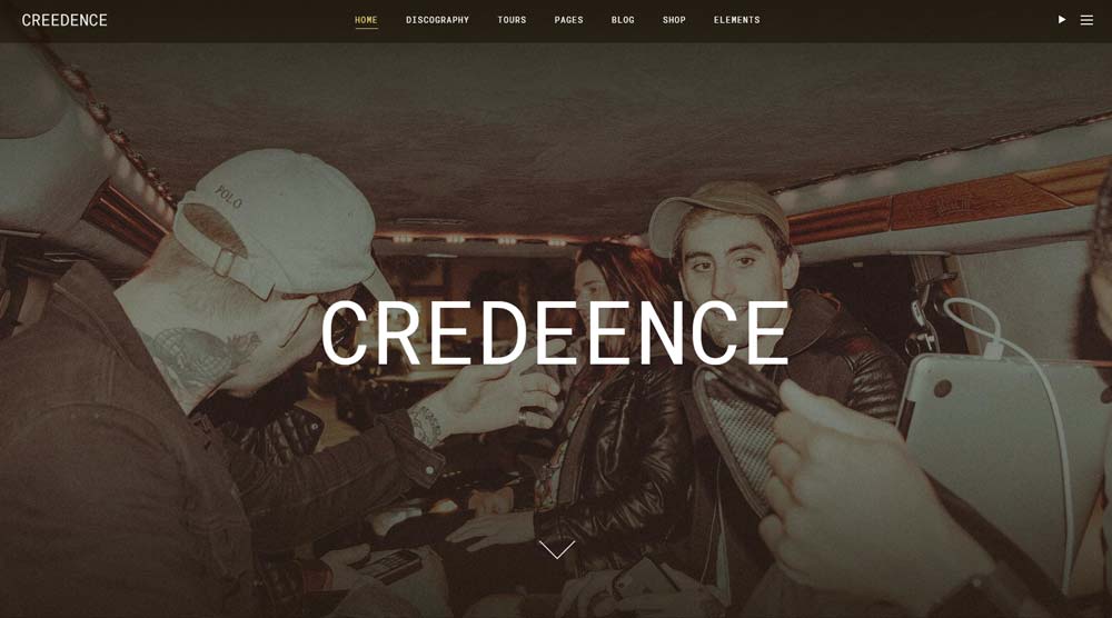 Creedence Music WordPress Theme