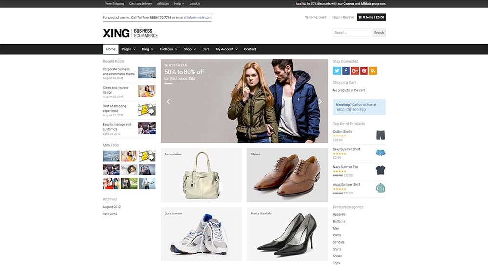 Xing WordPress Theme