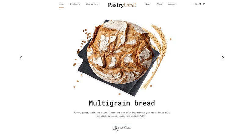 Pastry Love WordPress Theme