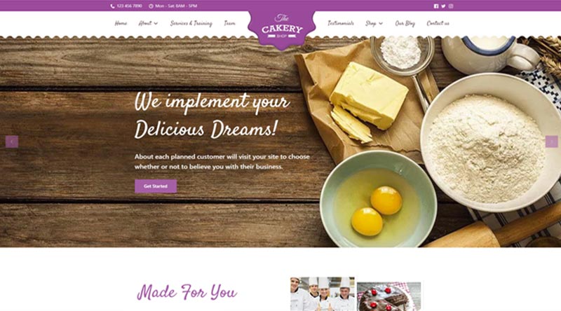 Cakeryshop WordPress Theme