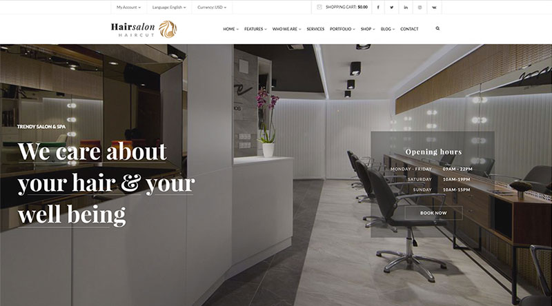 Hair Salon WordPress Theme