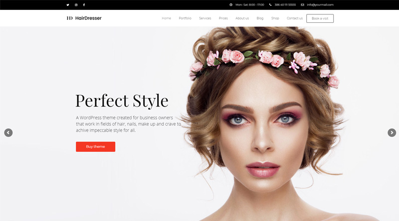 Hairdresser WP theme