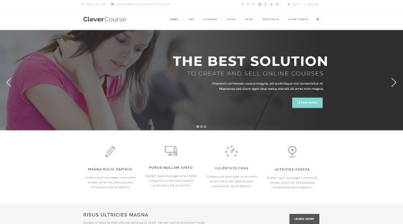 Clever Course WordPress Theme