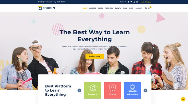 Edubin WordPress Theme