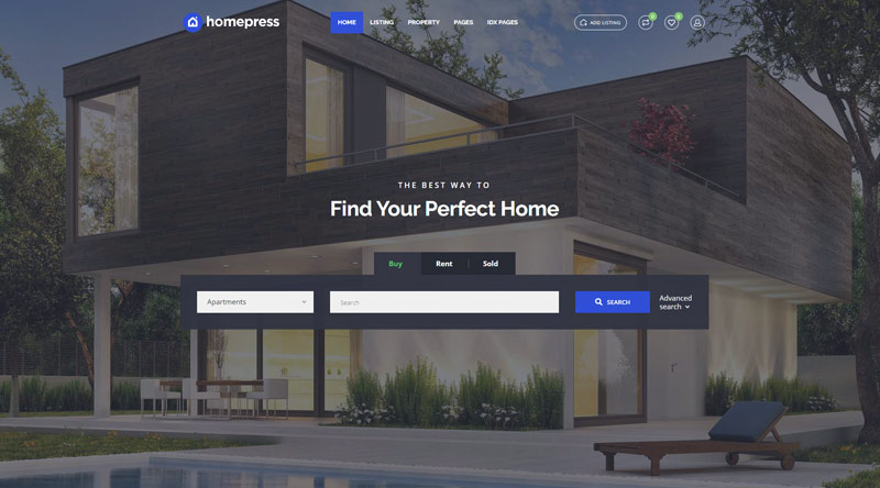 HomePress Real Estate WordPress Theme