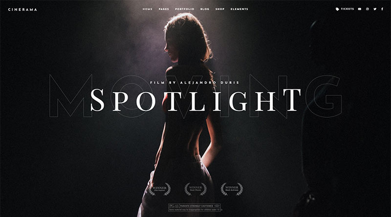 Cinerama WordPress Theme