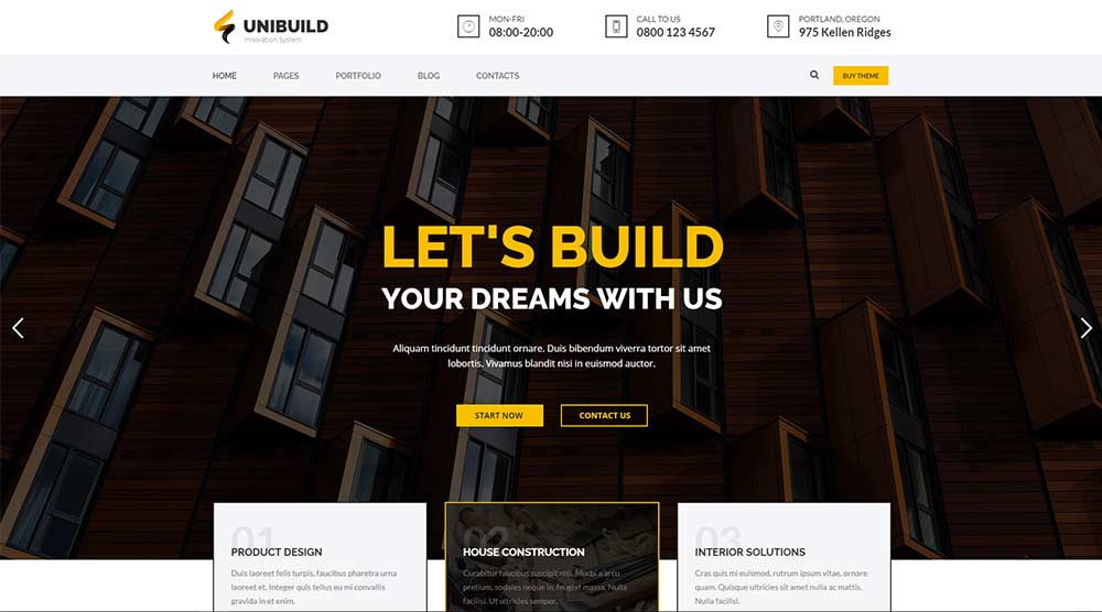Unibuild WordPress Theme