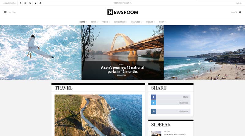 Newsroom WordPress Theme