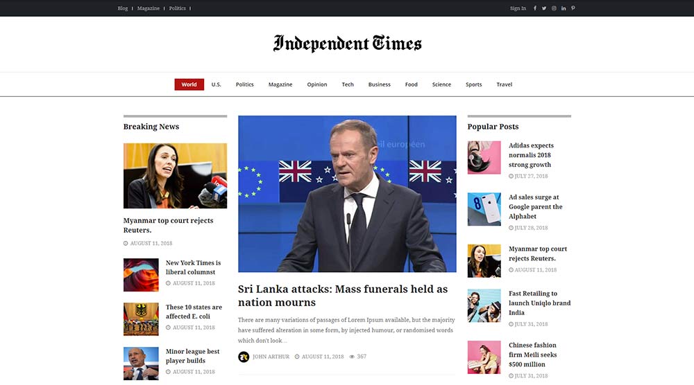 Independent WordPress Theme