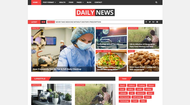 Daily News WordPress Theme
