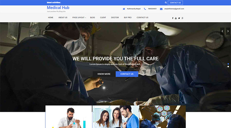 Medical Hub WordPress Theme