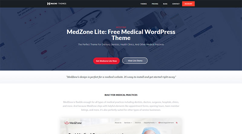 MedZone Lite WordPress Theme