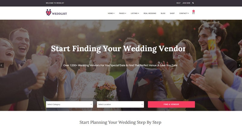 Weddlist WordPress Theme
