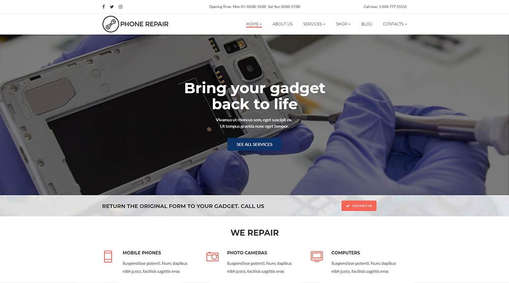 Phone Repair WordPress Theme