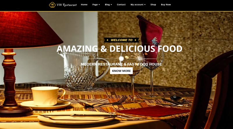 VW Restaurant Lite WordPress Theme