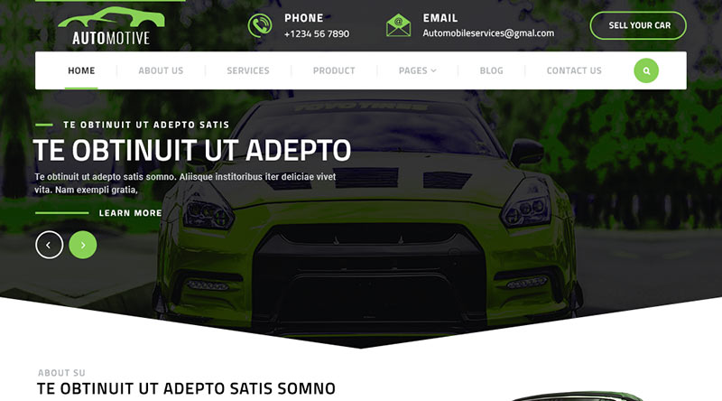 Automotive Centre WordPress Theme