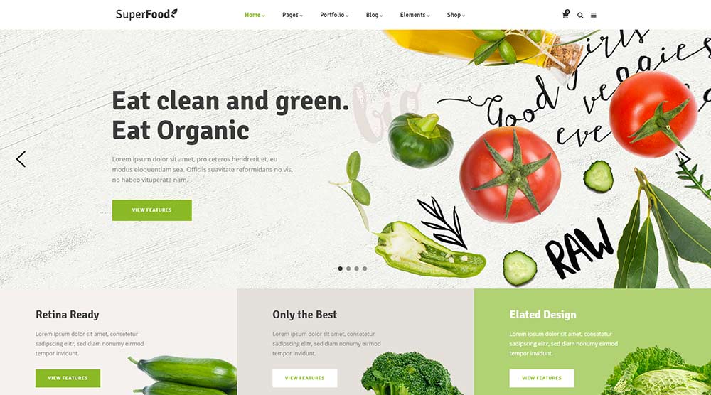 superfood vegetarian theme