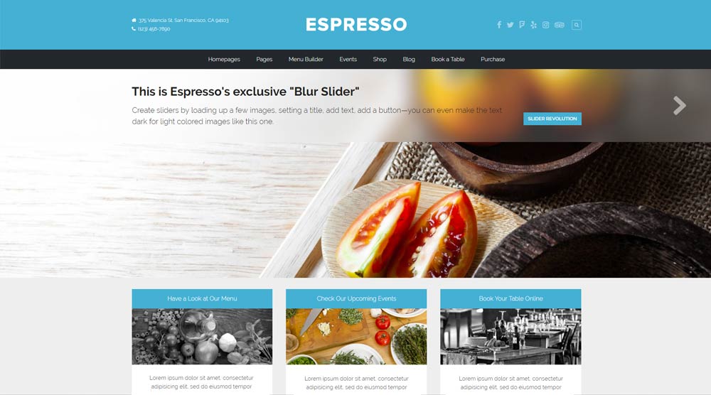 espresso theme