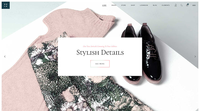 Top 10 teme WordPress pentru magazinul de bijuterii 6 Eola WordPress Theme