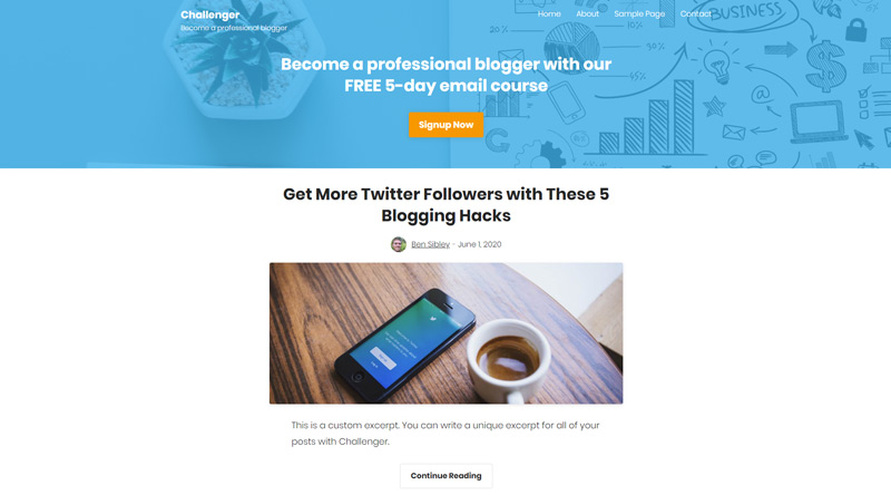 Challenger WordPress Theme