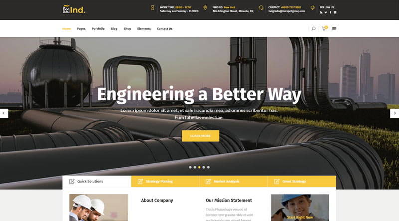 11 个工程师 WordPress 主题来提升您的网站 9 Industrialist Engineers WordPress Themes