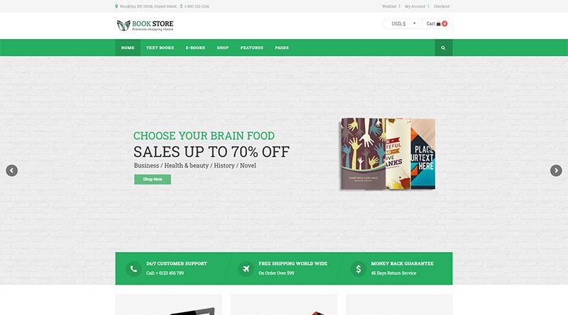 Bookstore WordPress Theme