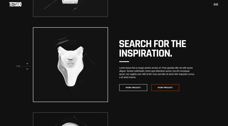 10 temas WordPress de freelancer atraentes 6 Tetsuo WordPress Theme