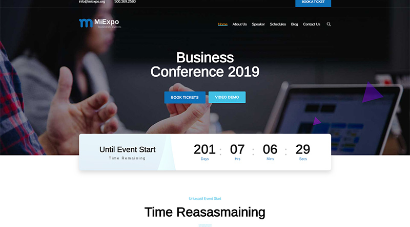 5+ 活动和会议 WordPress 主题吸引人群 7 Miexpo WordPress Theme
