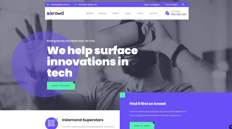 Krowd WordPress Theme
