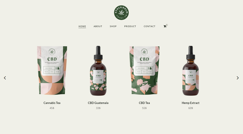 5+ Temas WordPress de Maconha Medicinal Explosiva 4 Stockholm Marijuana WordPress Themes