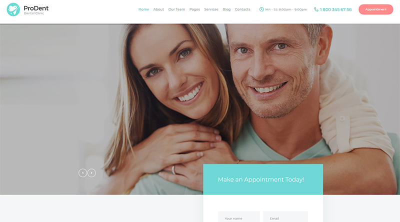 ProDent WordPress theme