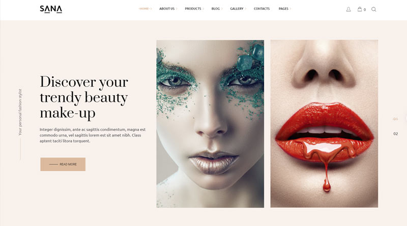 Sana MakeUp WordPress Theme