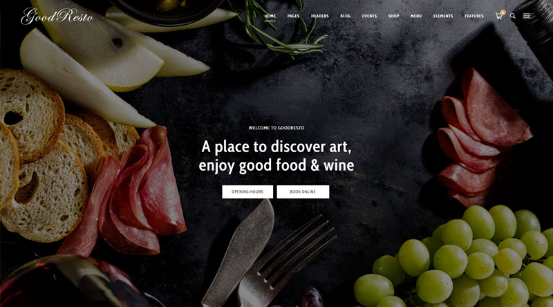10개 이상의 최고의 프리미엄 레스토랑 WordPress 테마 13 GoodResto WordPress Theme