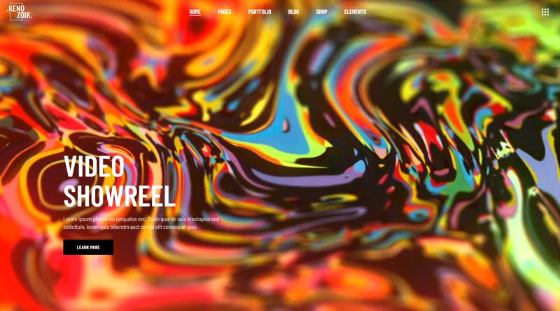 10+ ธีม WordPress พื้นหลังวิดีโอสำหรับช่องใด ๆ 8 Kenozoik WordPress Theme