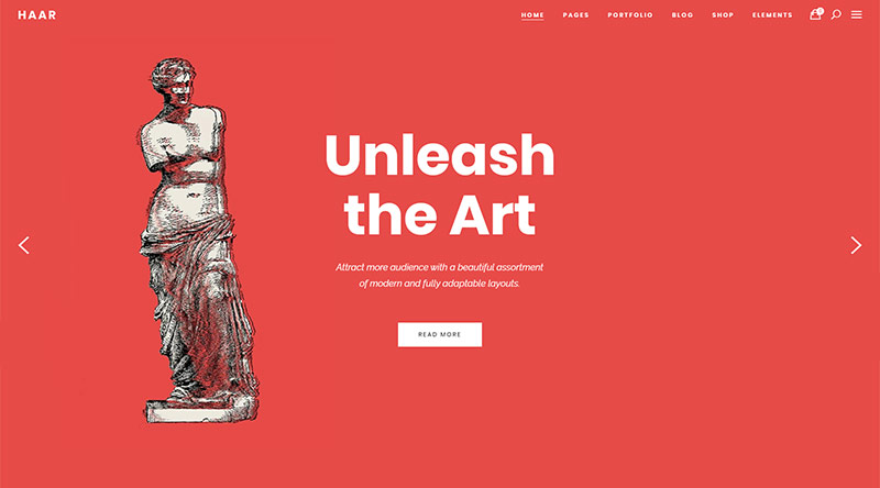 Haar museum WordPress Theme