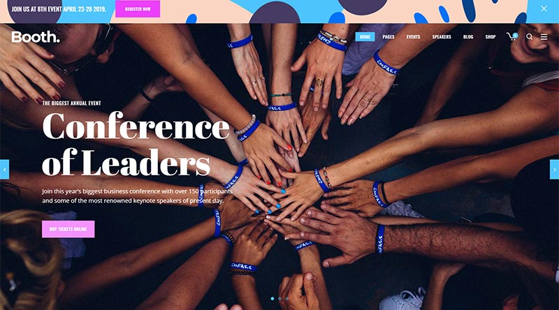 每個利基市場的 10 個多彩 WordPress 主題 4 Booth WordPress Theme