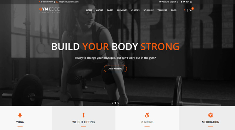 Gym Edge WordPress Theme