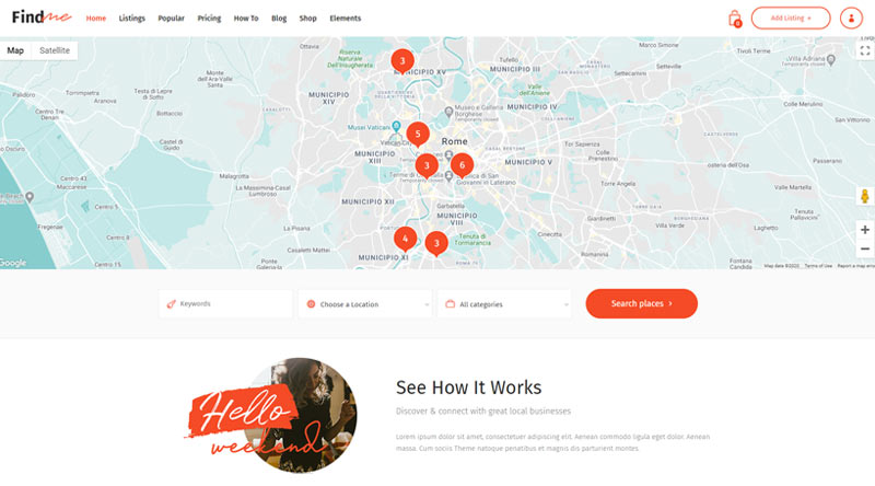 FindMe WordPress Theme