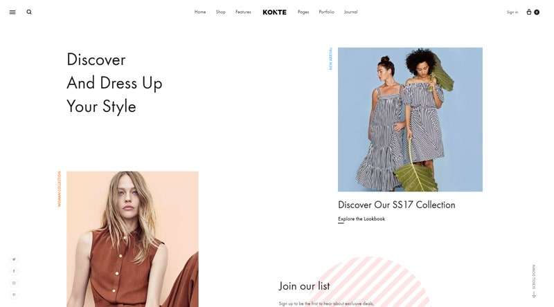 Konte Modern WordPress Theme