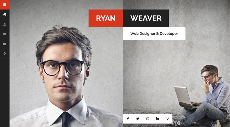 Divergent vCard WordPress Theme