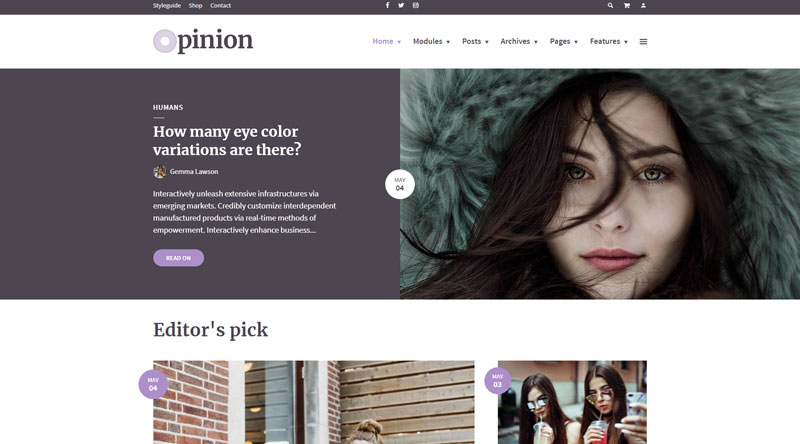 Opinion Publishing WordPress Themes